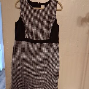 Elegant Black and White Sleeveless Dress